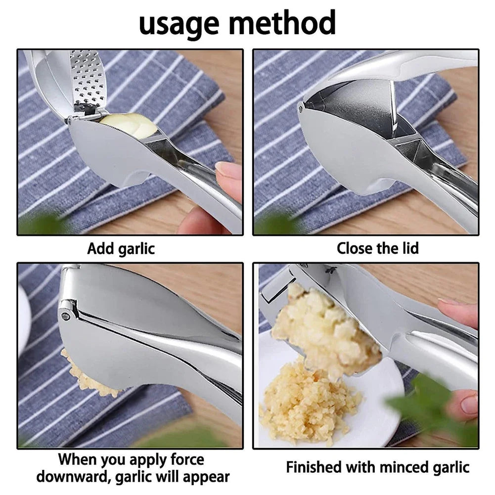 Garlic Press Stainless Steel Garlic Mincer Garlic Crusher